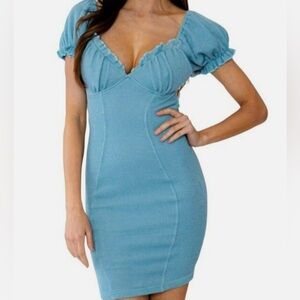 Knit Selfie Leslie Blue Dress